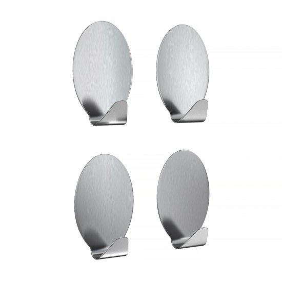 Крючок для ванной Fora одинарный самоклеящийся металл хром (4 шт.) (H40/9073)