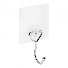 Крючок для ванной Kleber Lite одинарный самоклеящийся металл хром (KLE-LT028/8485)