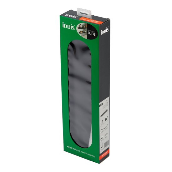 Полка для ванной Iddis Slide 400х112х37 мм металл черная (SLIBS00i44)