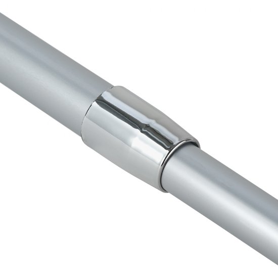 Карниз для ванной 70-120 см телескопический прямой алюминий хром