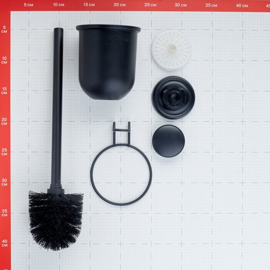 Ершик для унитаза Fora Grafit подвесной пластик/металл черный (FOR-GRA020/7021)