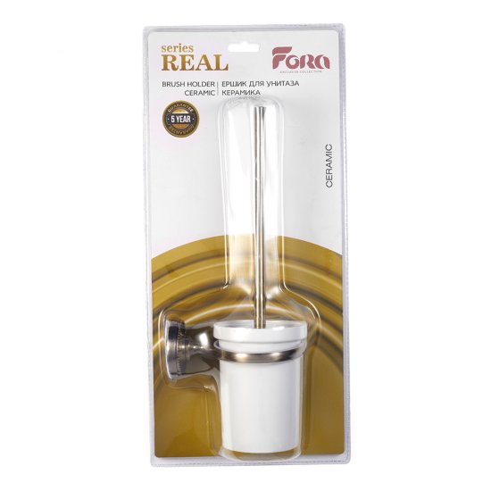 Ершик для унитаза Fora Real подвесной керамика/металл бронза (FOR-RE020/800)