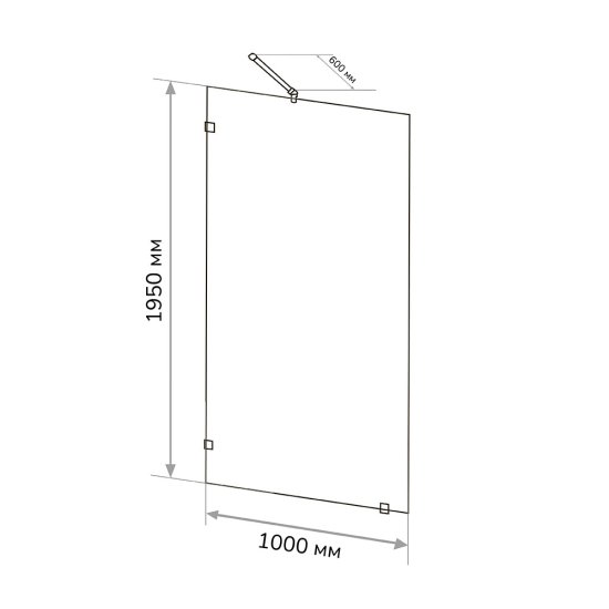 Душевая перегородка Walk in Ulitka хром 100х195 см стекло прозрачное 8 мм (74104040)