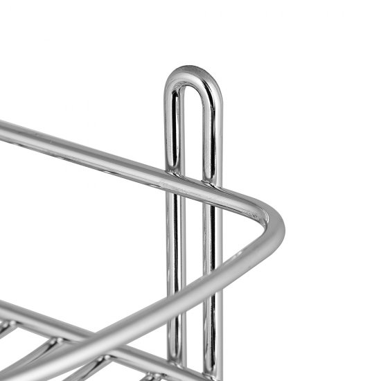 Полка для ванной ЧМЗ угловая трехъярусная 222х222х474 мм металл хром (501-006-28)