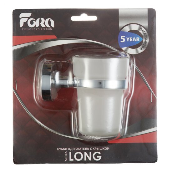 Стакан для ванной Fora Long с держателем стекло матовый/металл хром (L044/1152)