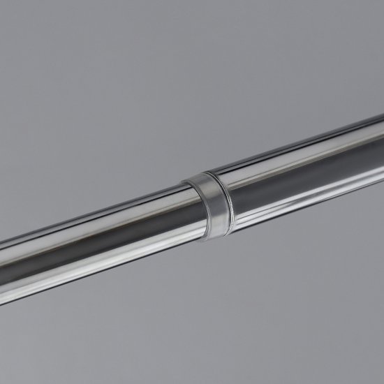Карниз для ванной 105-190 см телескопический прямой сталь хром