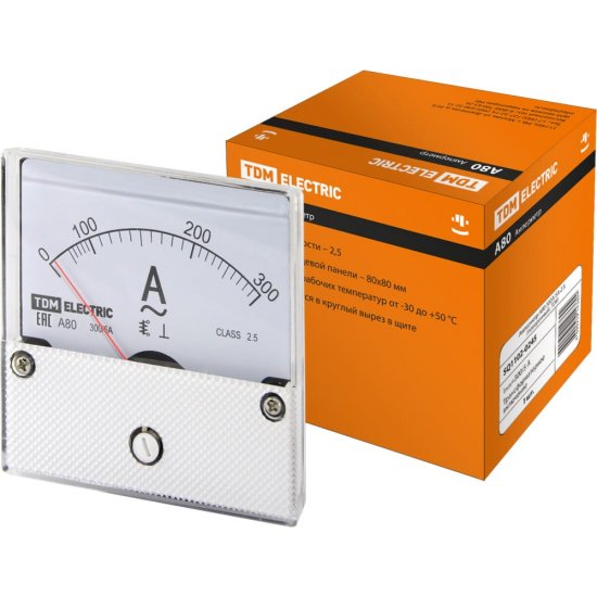 Поверенный амперметр TDM ELECTRIC А80 300А/5А-25