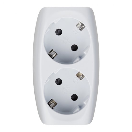 Разветвитель 2 розетки Эра 16 А 220 В 3,5 кВт белый (C0045528)