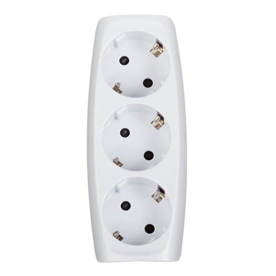 Разветвитель 3 розетки Эра 16 А 220 В 3,5 кВт белый (C0045529)