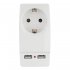 Разветвитель 1 розетка Эра 16 А 220 В 3,5 кВт 2хUSB белый (Б0026332)
