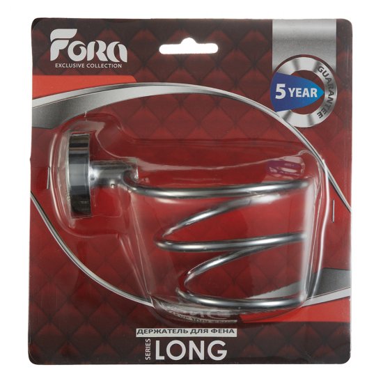 Держатель для фена Fora Long на шуруп металл хром (L043/926)