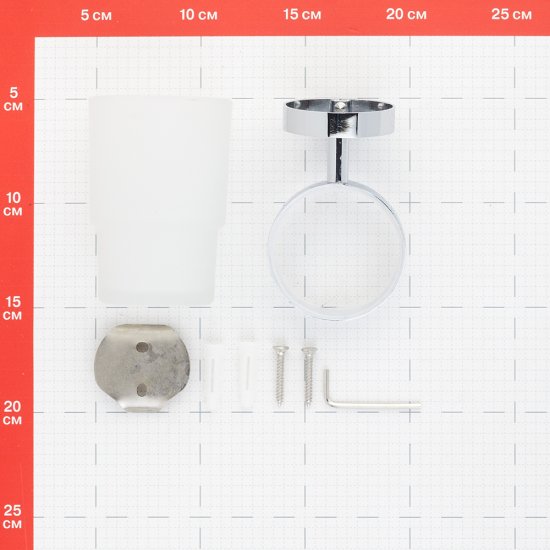 Стакан для ванной Iddis Sena с держателем стекло матовый/металл хром (SENSSG1i45)