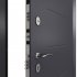 Дверь входная Mastino Home Eco левая букле графит - ларче белый с зеркалом 960х2050 мм