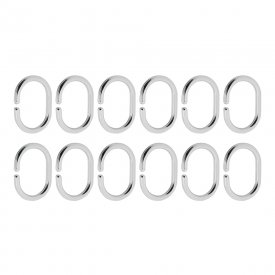 Кольца для штор Fora пластиковые хром (12 шт.)