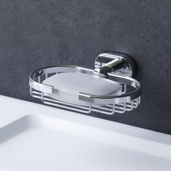 Мыльница для ванной AM.PM Sense L с держателем стекло/металл хром (A7434600)