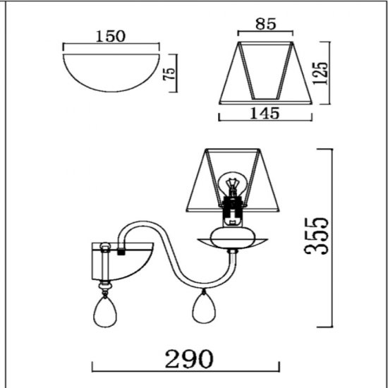 Бра Freya Eliza E14 40 Вт 220-240 В белое IP20 (FR5756-WL-01-W)