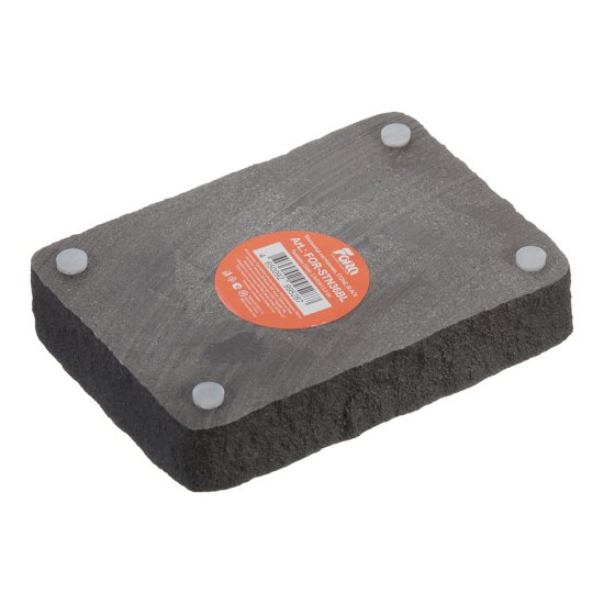 Мыльница для ванной Fora Stone Black настольная полирезин черная (For-STN36BL)