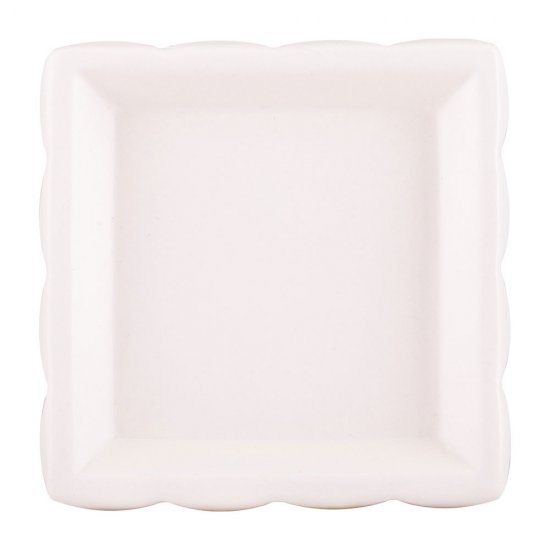 Мыльница для ванной Verran Quadratto настольная керамика белая (880-11)