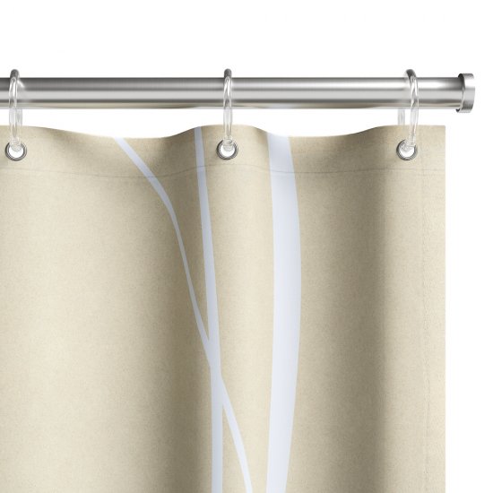 Штора для ванны Fora Line 1800х1800 мм полиэстер бежевый (FOR-LN202)