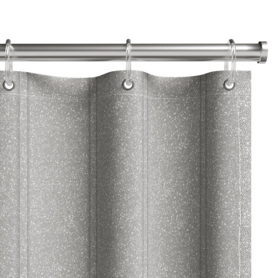 Штора для ванны Fora Miracle Silver 2000х1800 мм полиэстер серая (FOR-MIR208SIL)