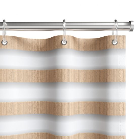 Штора для ванны Fora Spiral 1800х1800 мм полиэстер белая/бежевая (FOR-SPL201)