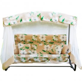 Трехместные садовые качели OLSA Турин Премиум FLOWER