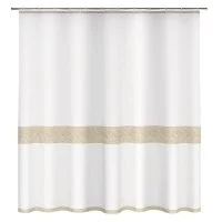 Штора для ванны Fora Stone Natural 1800х1800 мм полиэстер белая/бежевая (FOR-STN203NAT)