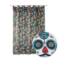 Штора для ванны Moroshka Los Muertos 1800х2000 мм полиэстер красная/синяя (T690-2)