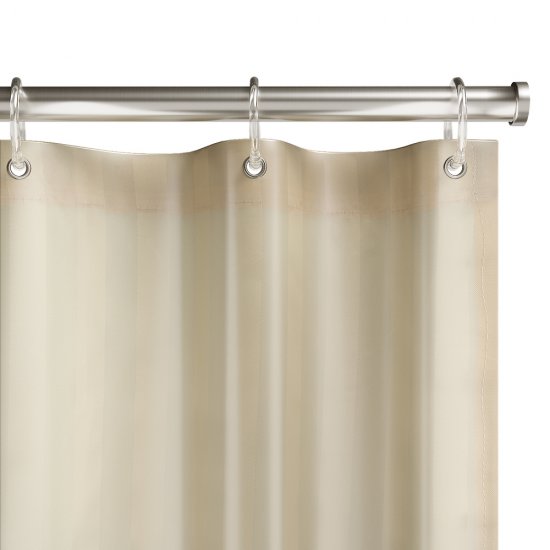 Штора для ванны Fora Полоска 1800х1800 мм полиэстер бежевая (002-A)