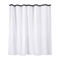 Штора для ванны Wess Outlook 2400х2000 мм полиэстер белая/черная (T685-1)