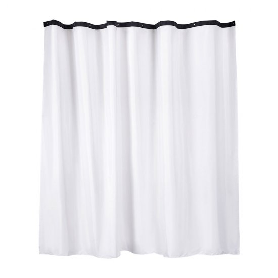 Штора для ванны Wess Outlook 2400х2000 мм полиэстер белая/черная (T685-1)