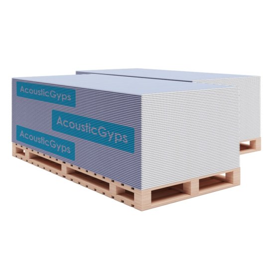 Гипсокартон АкустикГипс 2500х1200х12,5 мм звукоизоляционный