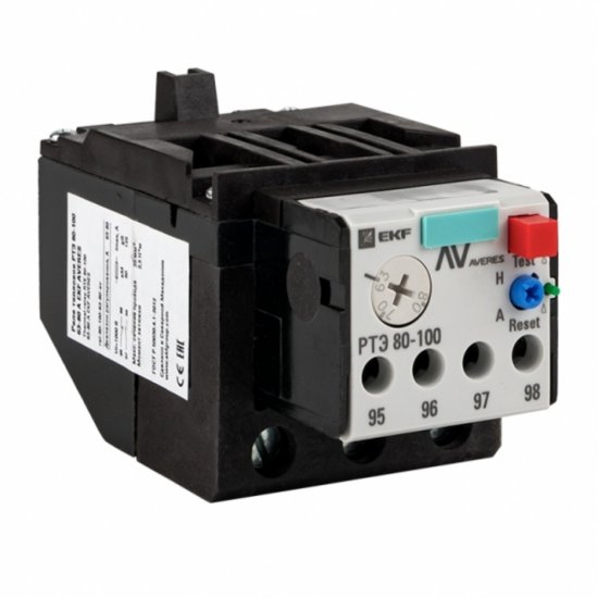 Реле тепловое EKF РТЭ 80-100 40-57А (rel-80-100-40-57-av) 660 В 57 А 3P