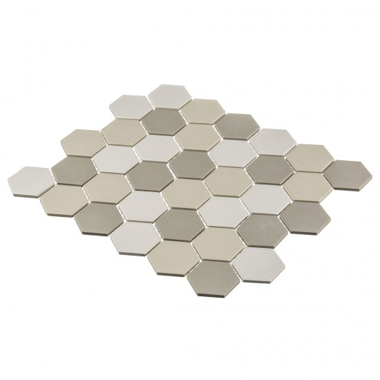 Мозаика Starmosaic Hexagon small LB Mix Antid бежевая керамическая 325х282х6 мм