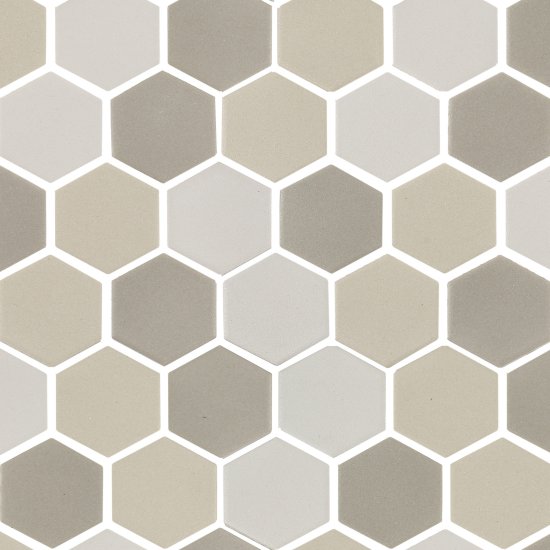 Мозаика Starmosaic Hexagon small LB Mix Antid бежевая керамическая 325х282х6 мм