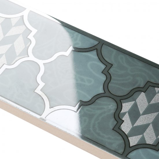 Плитка бордюр Kerama Marazzi Фоскари бирюзовая 250x54x8 мм