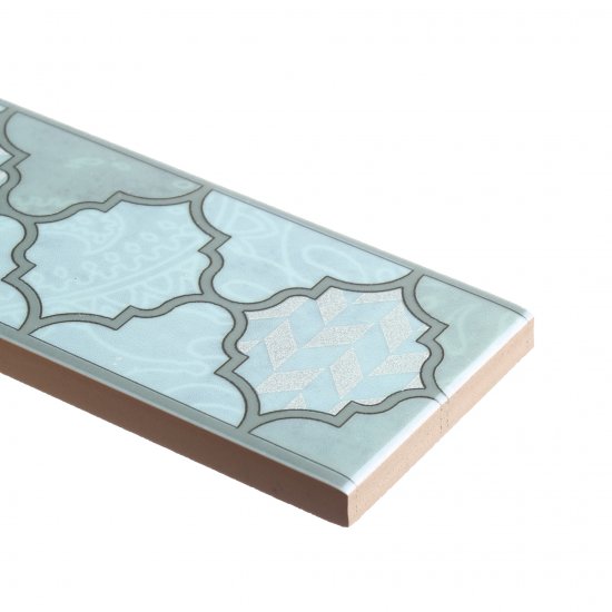Плитка бордюр Kerama Marazzi Фоскари бирюзовая 250x54x8 мм