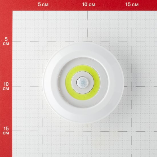 Фонарь пушлайт Эра светодиодный 1 LED 3 Вт на батарейках AAA пластик с датчиком движения (Б0054039)