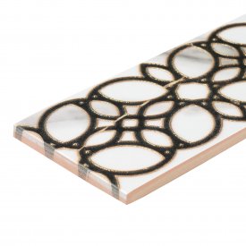 Плитка бордюр Unitile Фиеста белая 400x75x8 мм