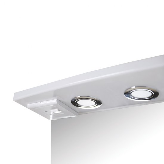 Зеркальный шкаф АСБ-Мебель Мессина 60х75х18 см с подсветкой белый