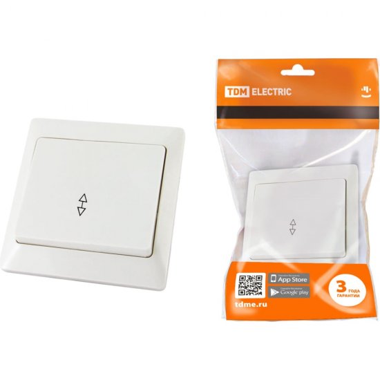 Одноклавишный выключатель TDM ELECTRIC Ильмень