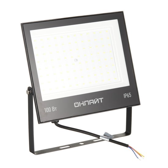 Прожектор светодиодный Онлайт OFL 4000К 100 Вт IP65 черный
