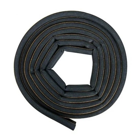 Уплотнитель для окон и дверей 12х10 мм 6 м (3+3 м) D профиль самоклеящийся черный