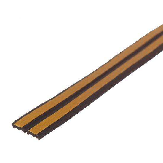 Уплотнитель для окон и дверей 9х4 мм 6 м (3+3 м) E профиль самоклеящийся черный