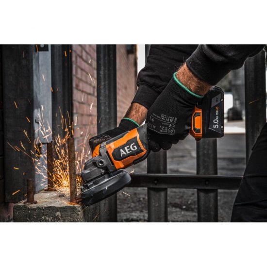 Бесщеточная болгарка (ушм) AEG BEWS18-125BLLI-502C