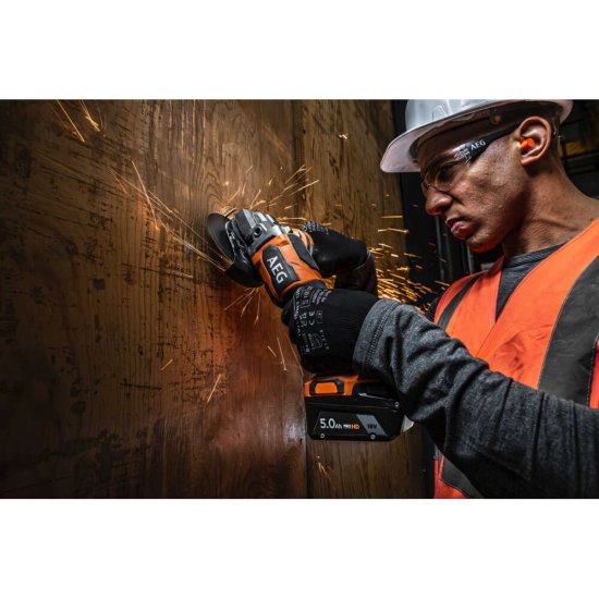 Бесщеточная болгарка (ушм) AEG BEWS18-125BLLI-502C