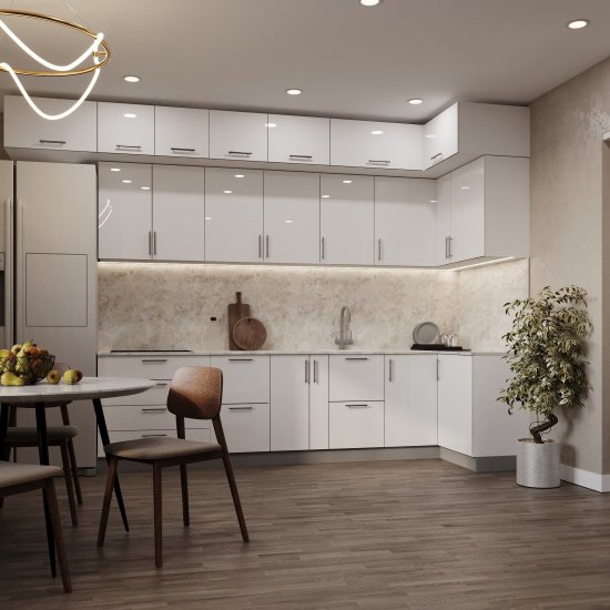 Ручка мебельная для фасада сталь хром 188х31х12 мм