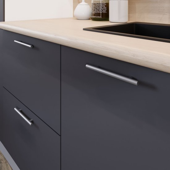 Ручка мебельная для фасада сталь хром 188х31х12 мм