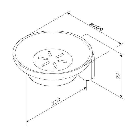 Мыльница для ванной AM.PM X-Joy с держателем стекло черная (A8434222)