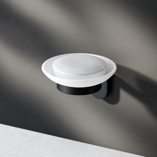 Мыльница для ванной AM.PM X-Joy с держателем стекло черная (A8434222)